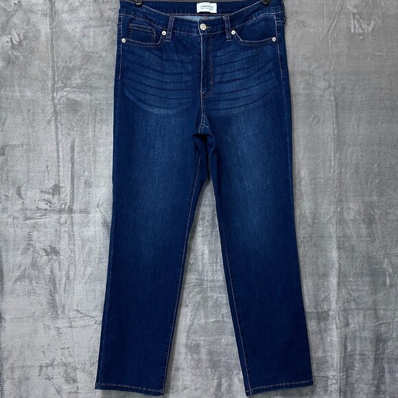 Crown & Ivy Straight Leg Jeans Sz 12 Dark Wash - Picture 1 of 10
